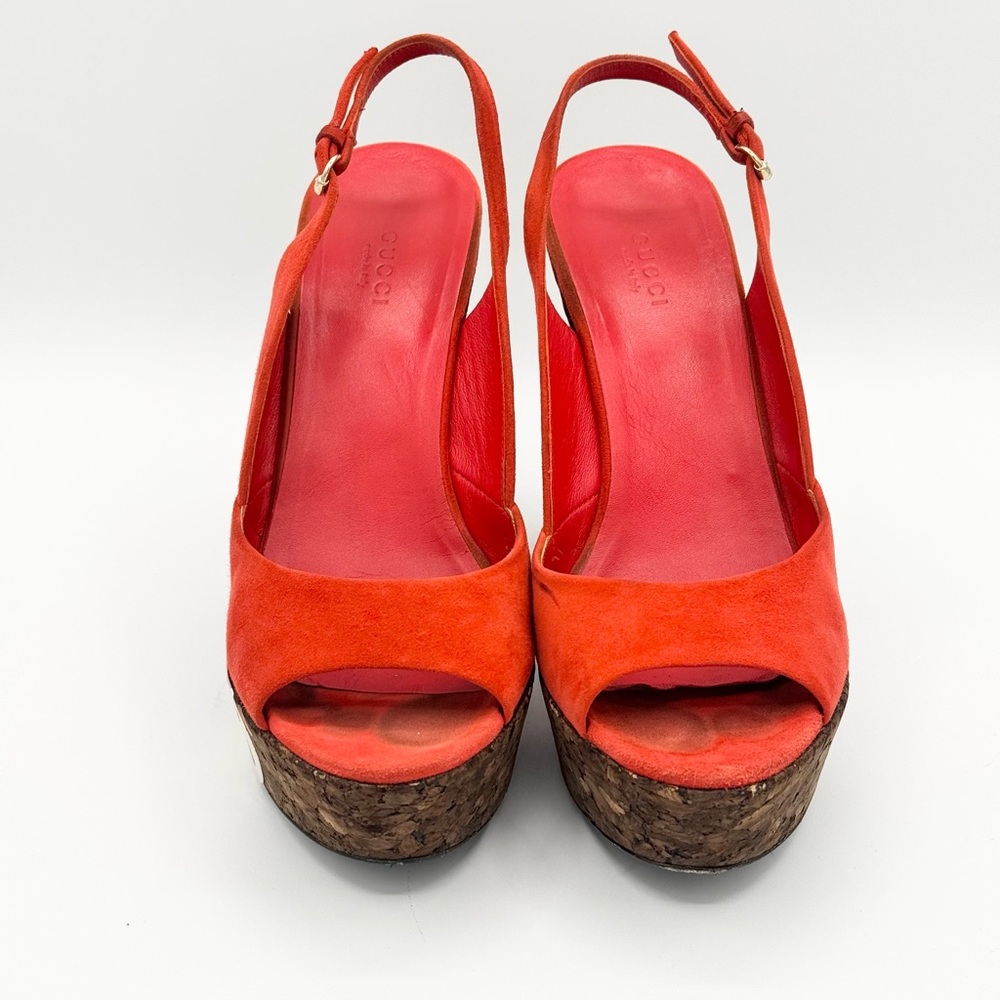 Gucci Orange and Brown Platform Sandals - Picture 4 of 10